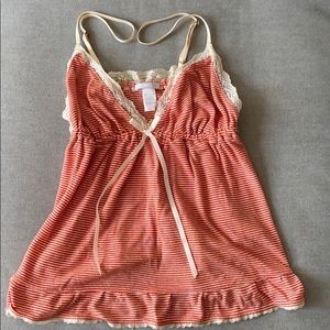 Anthropologie Red Striped Camisole